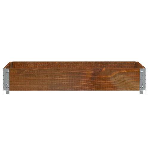 Palleramme 120x80 cm massivt fyrretræ brun