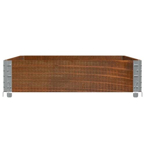 Palleramme 120x80 cm massivt fyrretræ brun