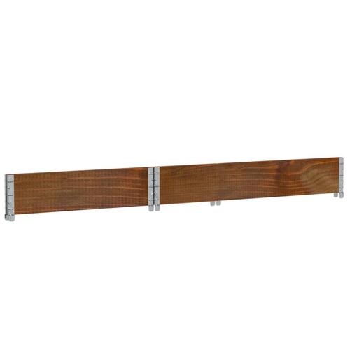 Palleramme 120x80 cm massivt fyrretræ brun