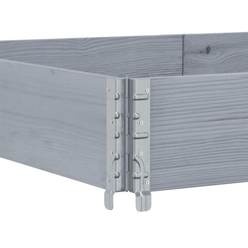 Palleramme 150x50 cm massivt fyrretræ grå
