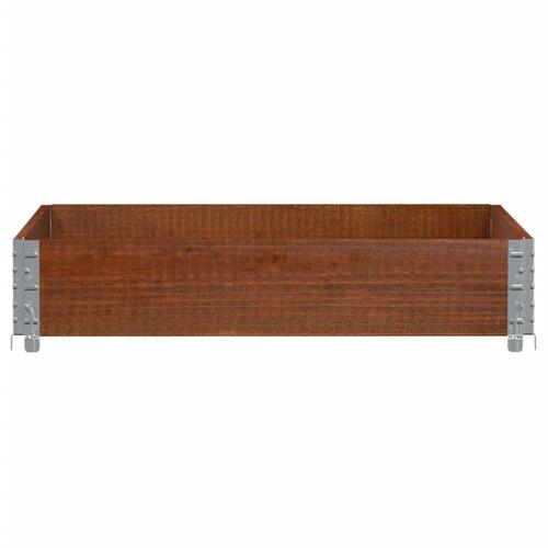 Palleramme 100x100 cm massivt fyrretræ brun