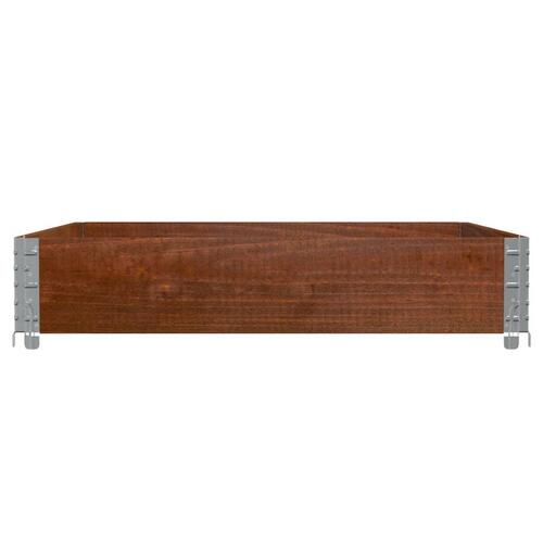 Palleramme 100x100 cm massivt fyrretræ brun