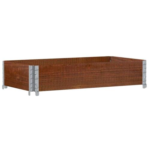 Palleramme 100x50 cm massivt fyrretræ brun