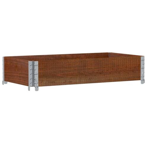 Palleramme 100x50 cm massivt fyrretræ brun