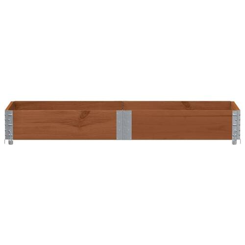 Palleramme 150x50 cm massivt fyrretræ brun