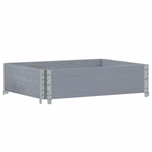 Palleramme 80x60 cm massivt fyrretræ grå