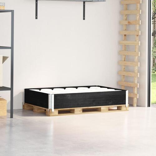 Palleramme 120x80 cm massivt fyrretræ sort