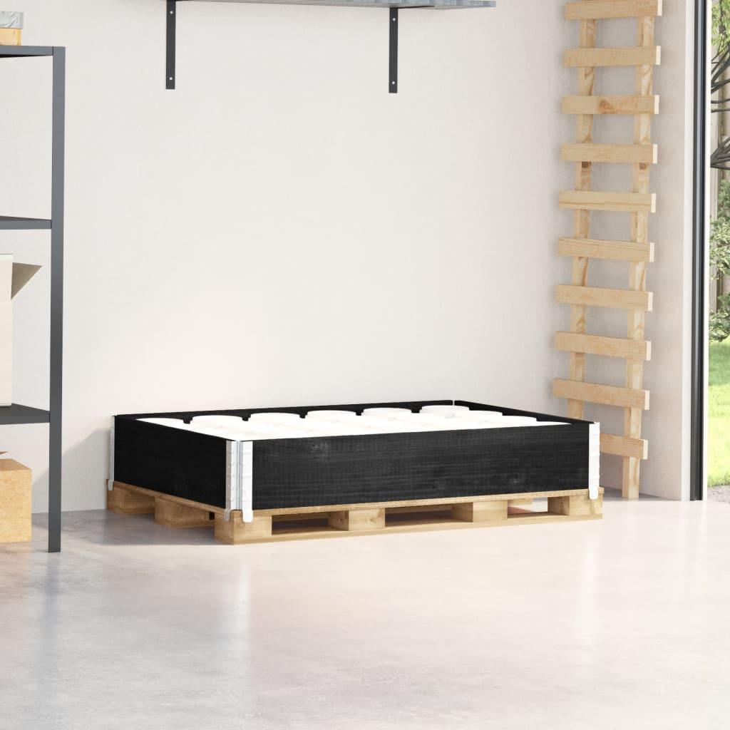 Palleramme 120x80 cm massivt fyrretræ sort