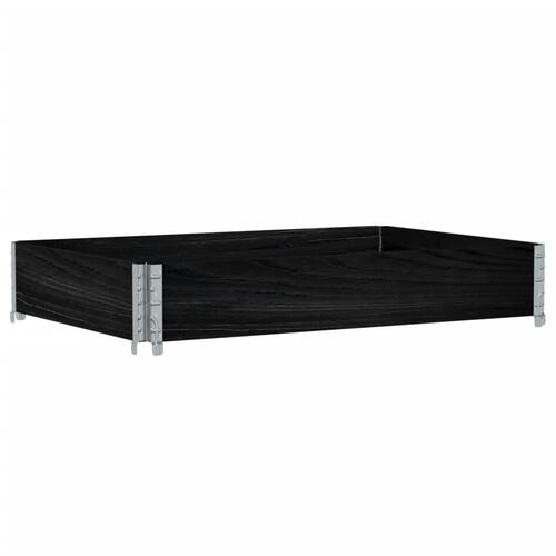 Palleramme 120x80 cm massivt fyrretræ sort