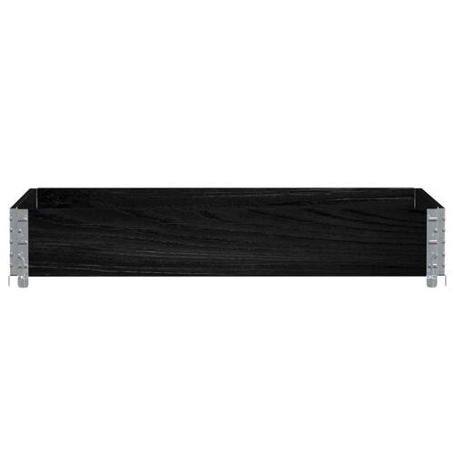 Palleramme 120x80 cm massivt fyrretræ sort