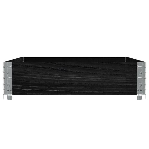 Palleramme 120x80 cm massivt fyrretræ sort