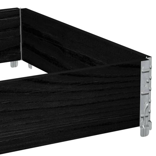 Palleramme 120x80 cm massivt fyrretræ sort