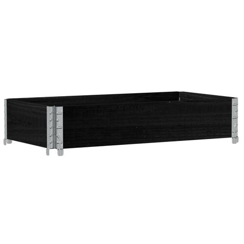 Palleramme 100x50 cm massivt fyrretræ sort