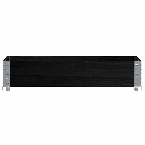 Palleramme 100x50 cm massivt fyrretræ sort
