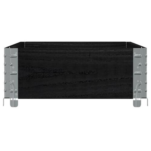 Palleramme 100x50 cm massivt fyrretræ sort