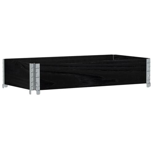 Palleramme 100x50 cm massivt fyrretræ sort