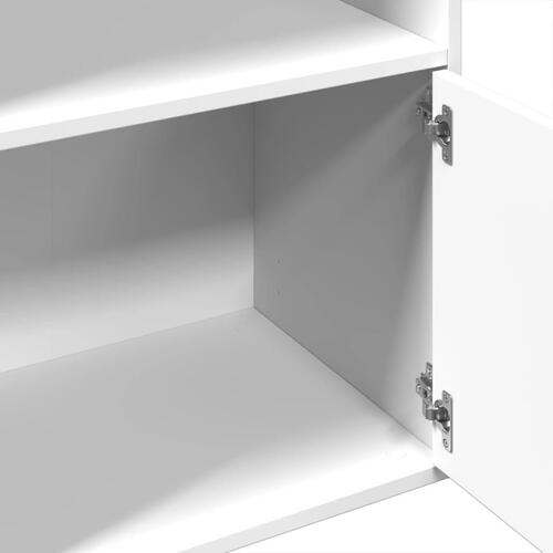 Bogreol 100x36x189 cm konstrueret træ hvid