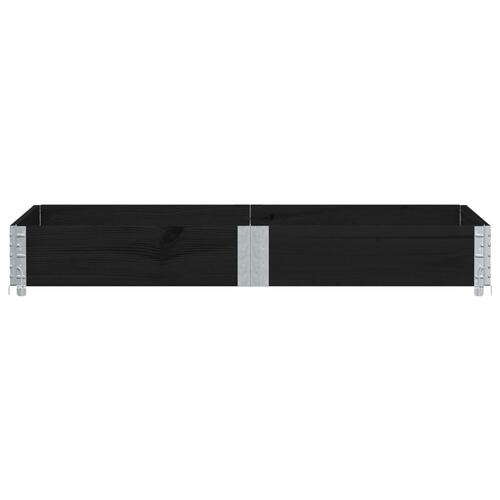 Palleramme 150x100 cm massivt fyrretræ sort