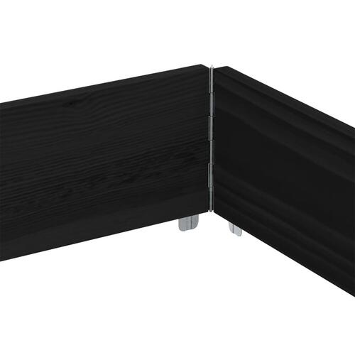 Palleramme 150x100 cm massivt fyrretræ sort