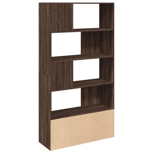 Bogreol 100x36x189 cm konstrueret træ brun egetræsfarve