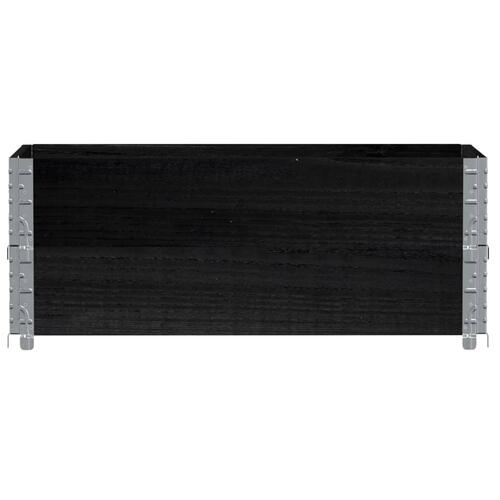 Pallerammer 2 stk. 100x50 cm massivt fyrretræ sort