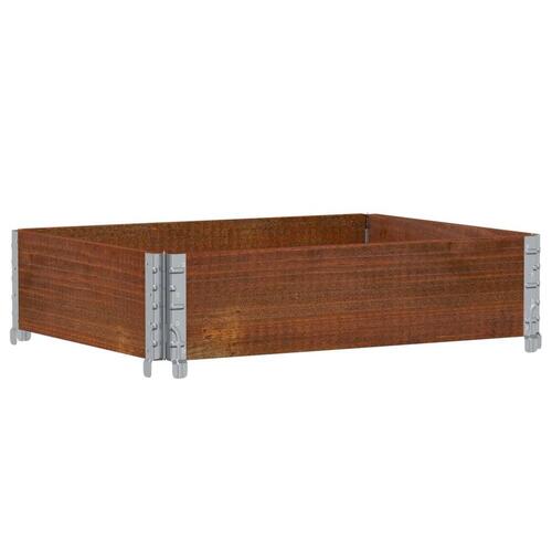 Palleramme 80x60 cm massivt fyrretræ brun