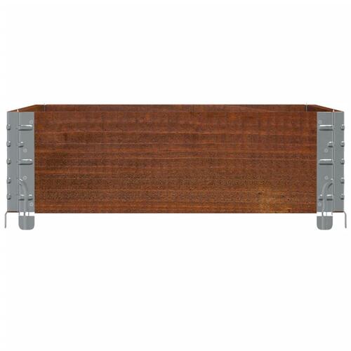 Palleramme 80x60 cm massivt fyrretræ brun