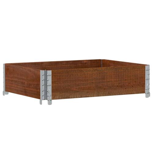 Palleramme 80x60 cm massivt fyrretræ brun