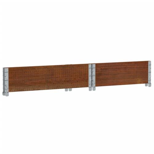 Palleramme 80x60 cm massivt fyrretræ brun