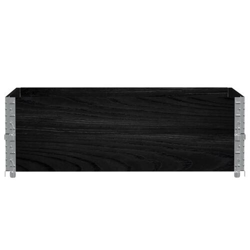 Pallerammer 2 stk. 120x80 cm massivt fyrretræ sort