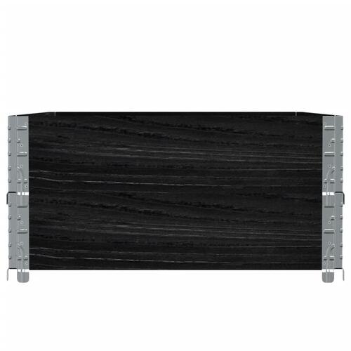 Pallerammer 2 stk. 120x80 cm massivt fyrretræ sort