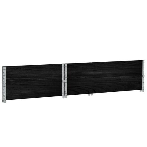 Pallerammer 2 stk. 120x80 cm massivt fyrretræ sort