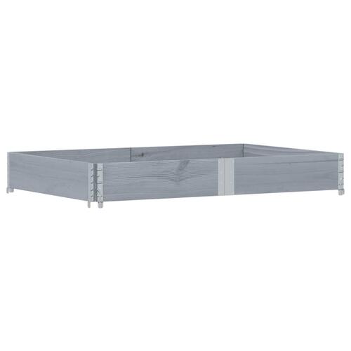 Palleramme 150x100 cm massivt fyrretræ grå