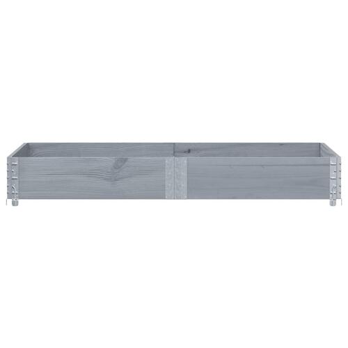 Palleramme 150x100 cm massivt fyrretræ grå
