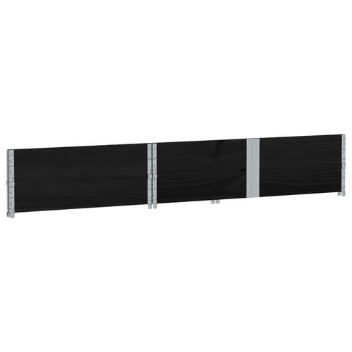 Pallerammer 2 stk. 150x100 cm massivt fyrretræ sort