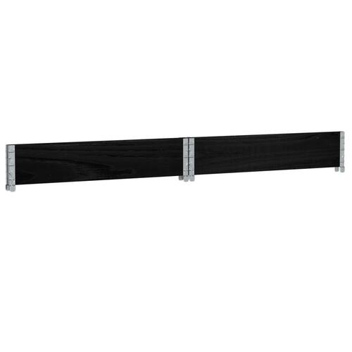 Palleramme 100x100 cm massivt fyrretræ sort