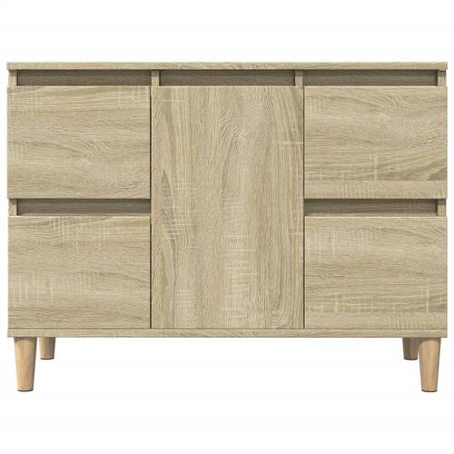 Underskab til håndvask 80x33x60 cm konstrueret træ sonoma-eg