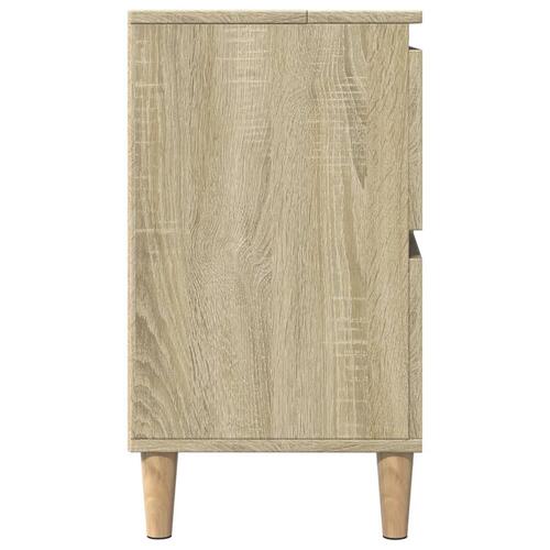 Underskab til håndvask 80x33x60 cm konstrueret træ sonoma-eg