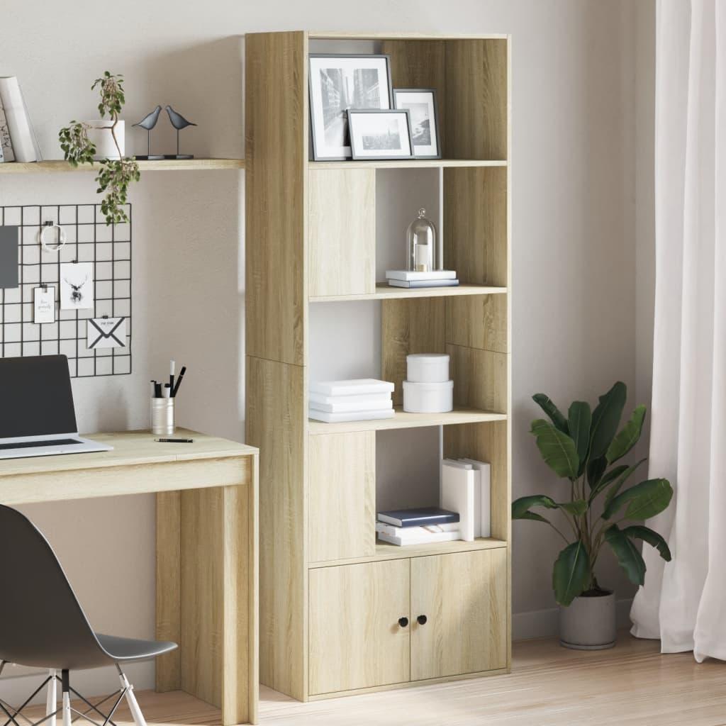 Bogreol 70x36x189 cm konstrueret træ sonoma-eg
