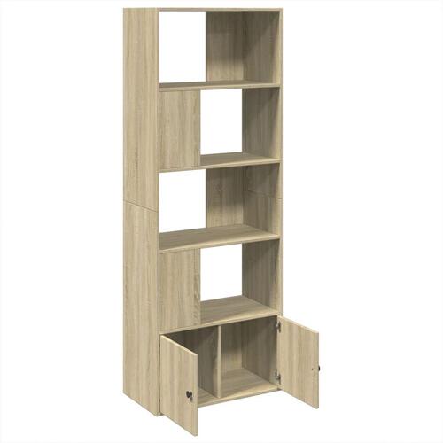 Bogreol 70x36x189 cm konstrueret træ sonoma-eg