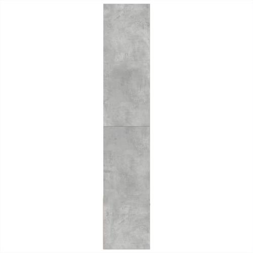 Bogreol 100x36x189 cm konstrueret træ betongrå
