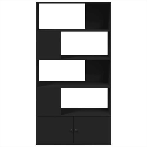 Bogreol 100x36x189 cm konstrueret træ sort