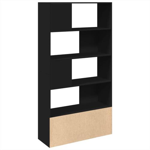 Bogreol 100x36x189 cm konstrueret træ sort