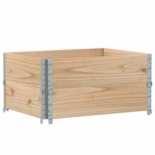 Pallerammer 2 stk. 80x60 cm massivt fyrretræ