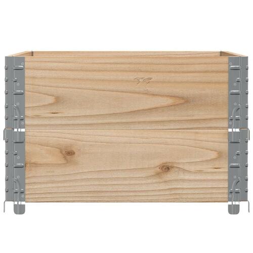 Pallerammer 2 stk. 80x60 cm massivt fyrretræ