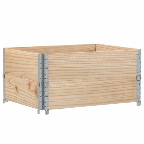Pallerammer 2 stk. 80x60 cm massivt fyrretræ
