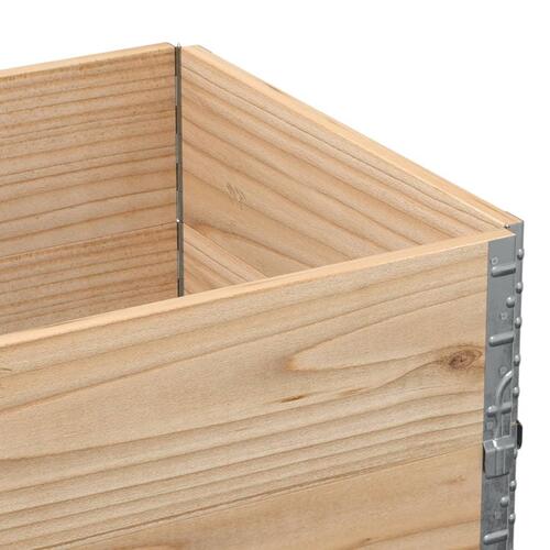 Pallerammer 2 stk. 80x60 cm massivt fyrretræ