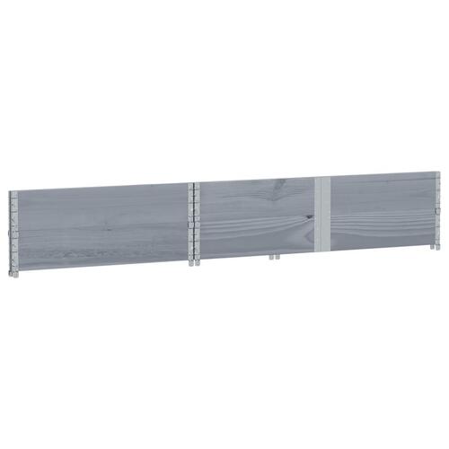 Pallerammer 2 stk. 150x100 cm massivt fyrretræ grå
