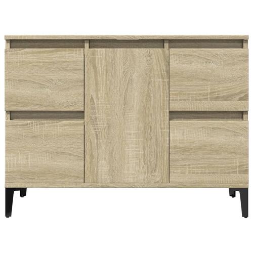 Underskab til håndvask 80x33x60 cm konstrueret træ sonoma-eg