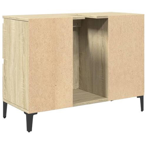 Underskab til håndvask 80x33x60 cm konstrueret træ sonoma-eg
